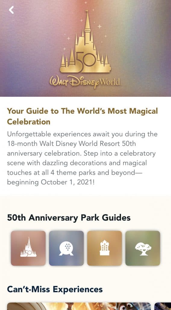 My Disney Experience 50th Anniversary 