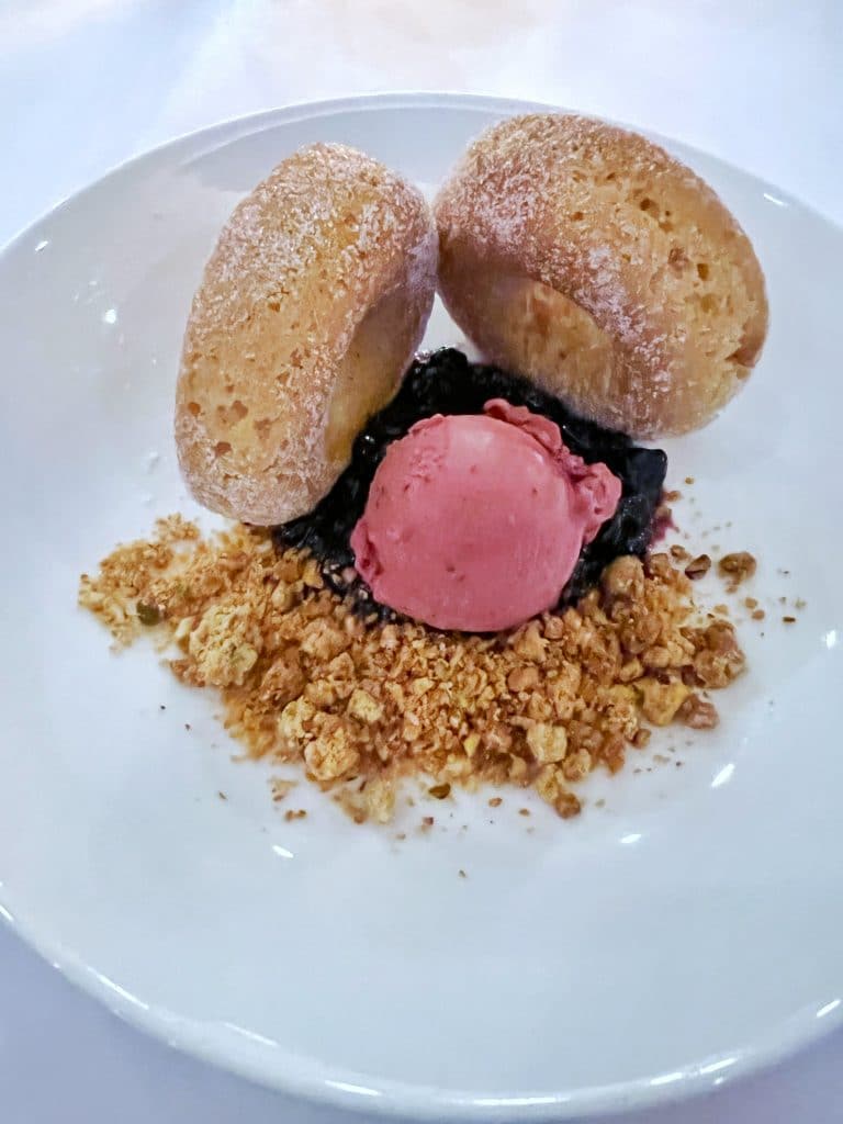 Vegan Menu California Grill WDW 50th anniversary lavender sugar doughnuts