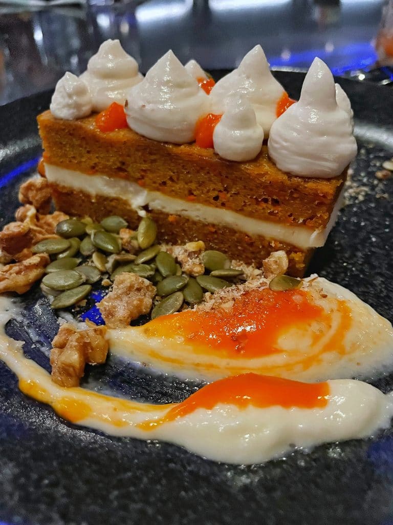 Space 220 vegan carrot cake