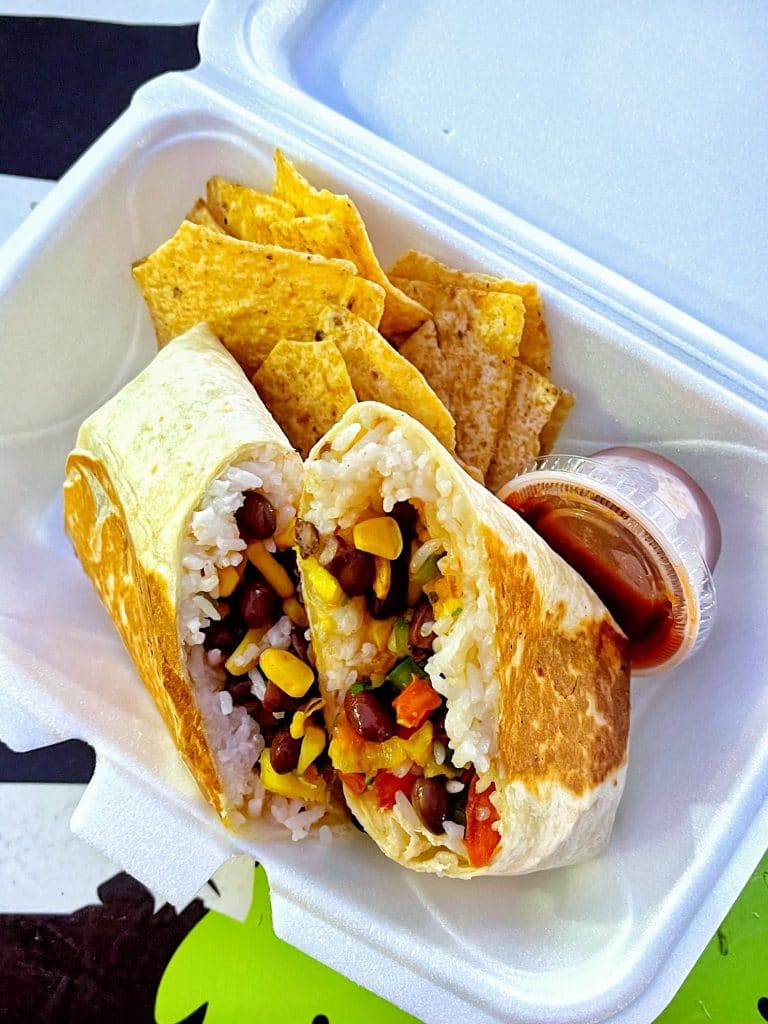 Fort Wilderness Food Trucks Vegan burrito