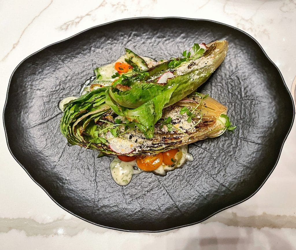 Grilled Romaine Salad Flying Fish