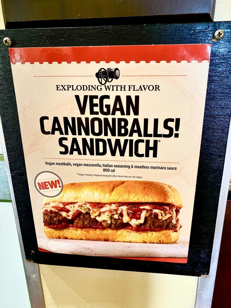 vegan cannonballs meatballs Earl of Sandwich