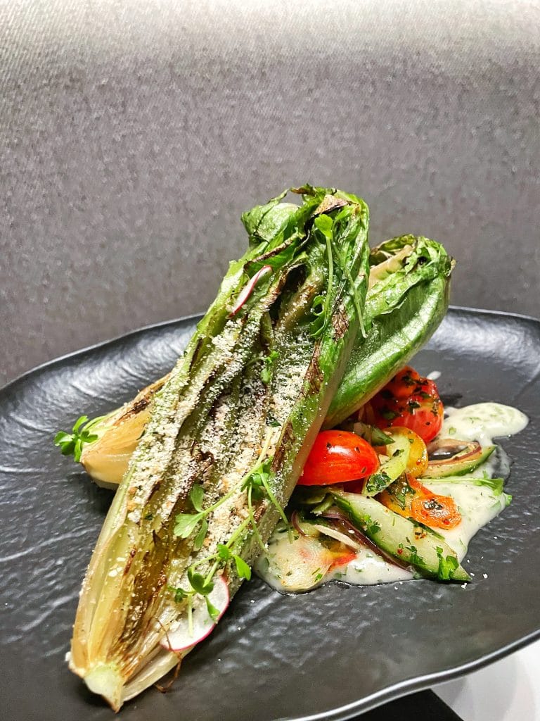 Grilled Romaine Salad Flying Fish
