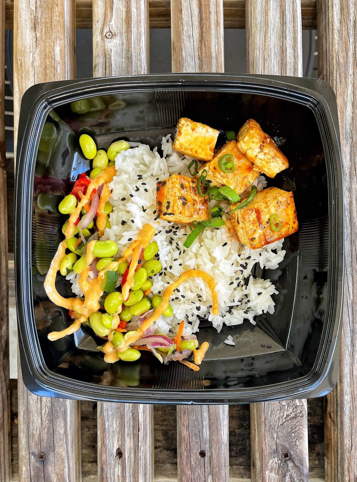 Vegan Teriyaki Tofu Bowl at Backlot Express in Disney's Hollywood