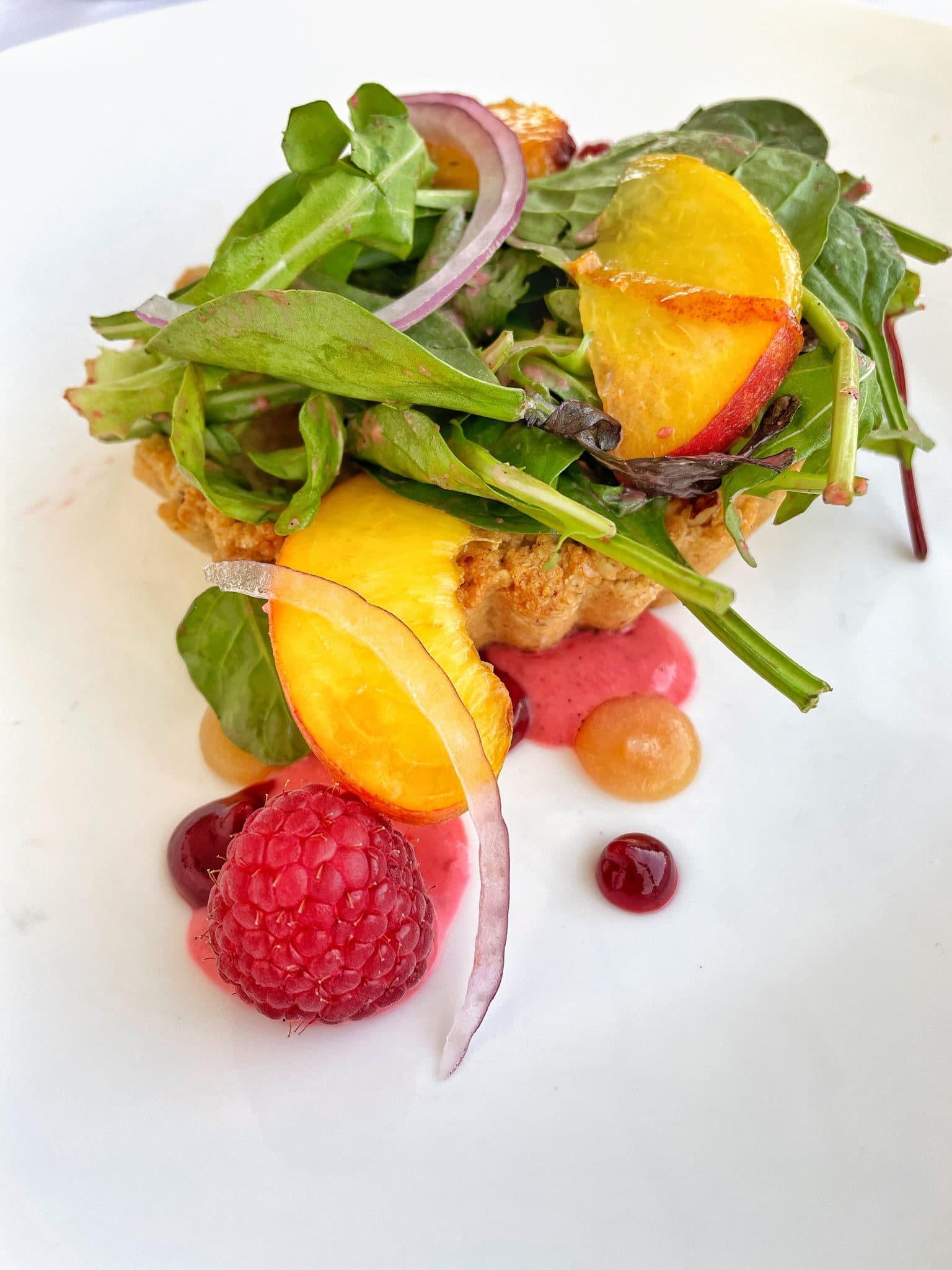 California Grill Peach and Raspberry Salad