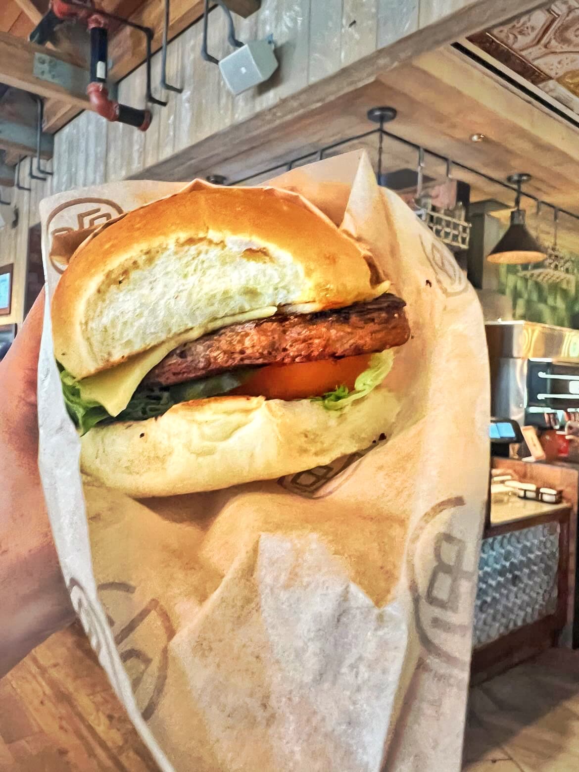 Plant Based Burger At D Luxe Burger In Disney Springs Vegan Disney Food