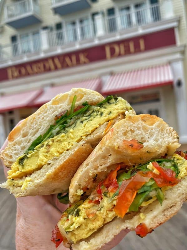 plant-based ciabatta breakfast sandwich BoardWalk Deli