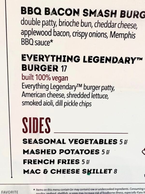 Everything Legendary Burger House of Blues