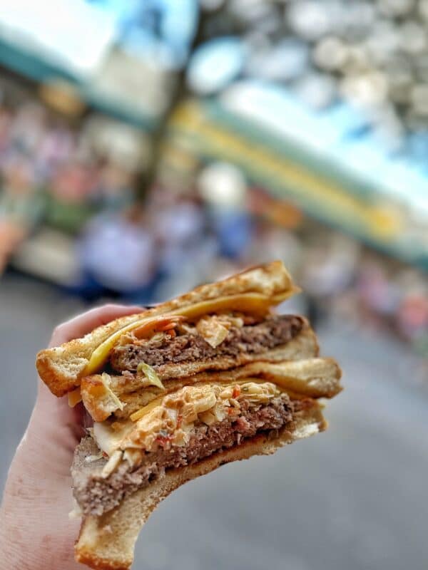 Plant-based vegan Patty Melt Cosmic Rays Magic Kingdom