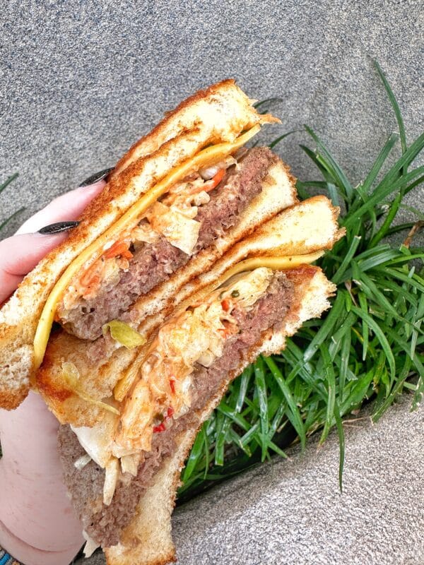 Plant-based vegan Patty Melt Cosmic Rays Magic Kingdom