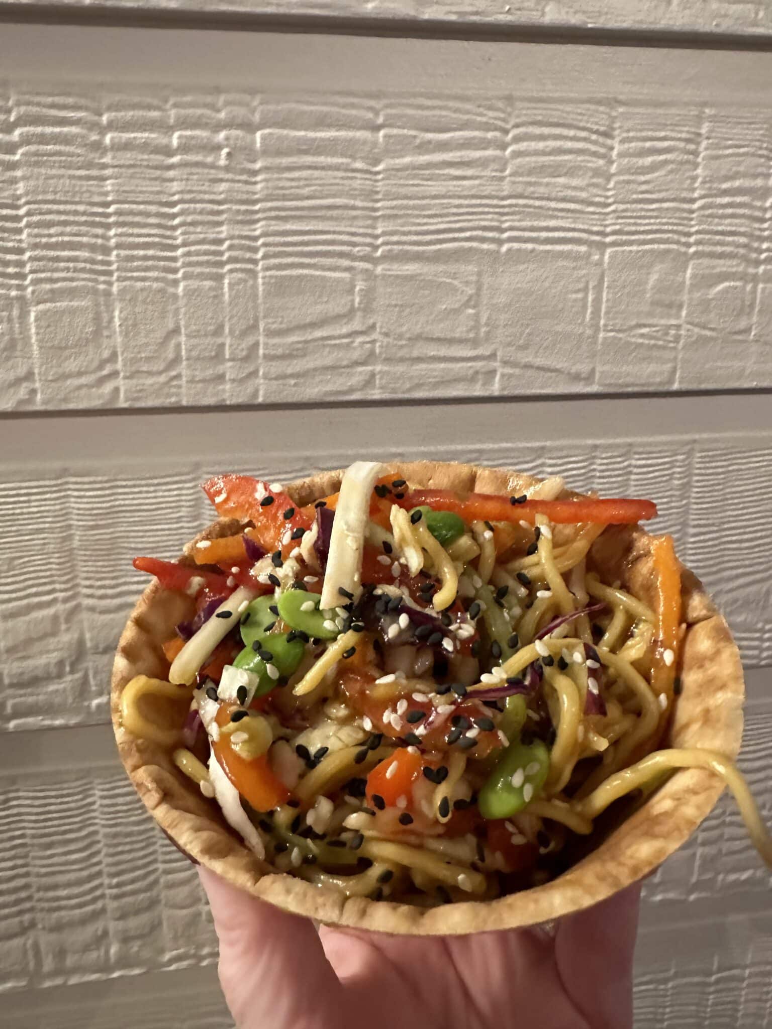 Plantbased Vegan Soba Noodle Waffle Bowl at Disney's Hollywood Studios