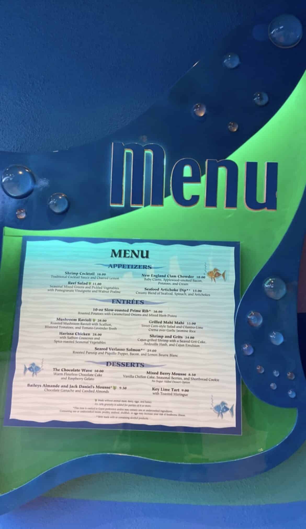 Vegan Mushroom Ravioli at Coral Reef Restaurant Inside EPCOT Vegan