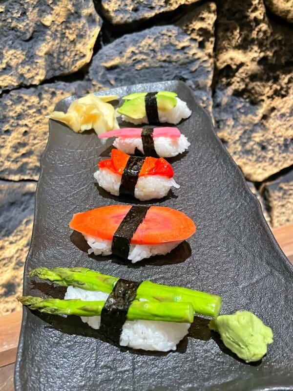 veggie nigiri Kona Cafe