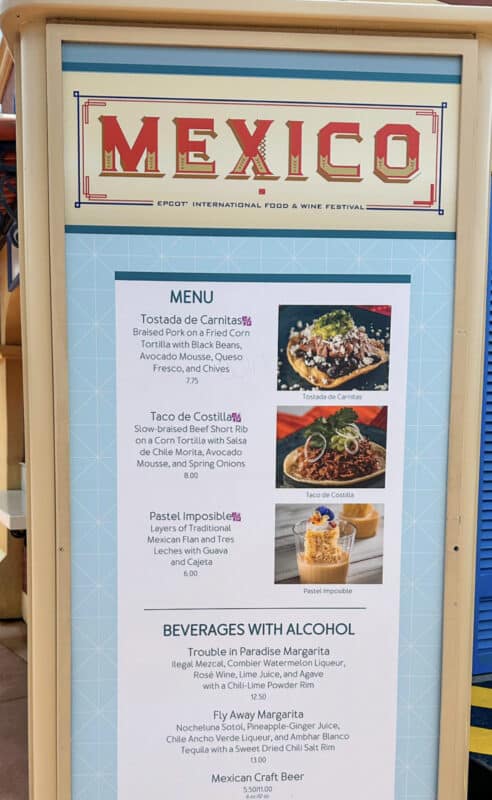 Mexico Booth 2023 EPCOT Food & Wine