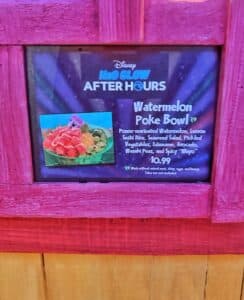 H2O Glow After Hours Typhoon Lagoon Watermelon Poke Bowl